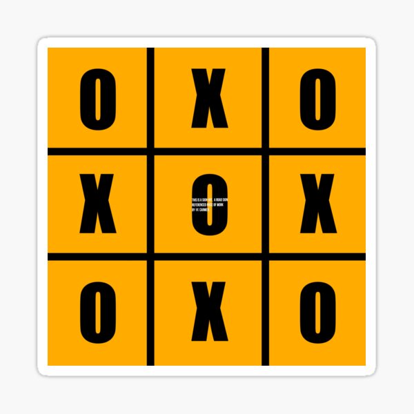 Item preview, TIC TAC TOE SIGN-OFF designed and sold by MAGDALENE CARMEN.
