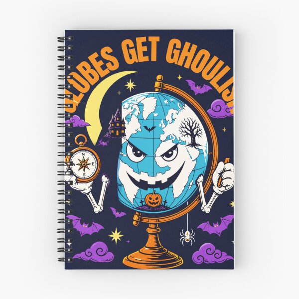 Item preview, Globes Get Ghoulish – Halloween Geography Teacher designed and sold by BachoOffBit.