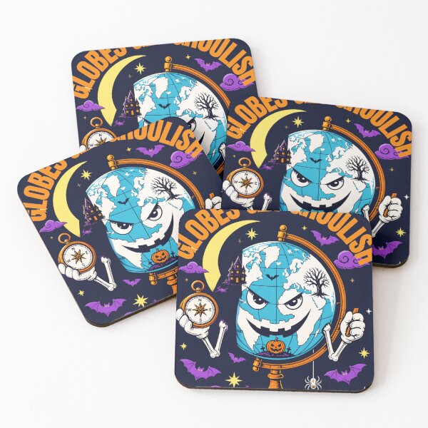 Item preview, Globes Get Ghoulish – Halloween Geography Teacher designed and sold by BachoOffBit.