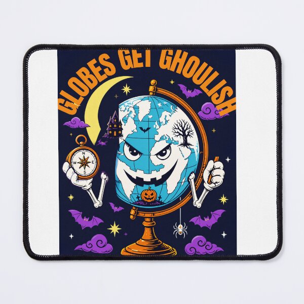 Item preview, Globes Get Ghoulish – Halloween Geography Teacher designed and sold by BachoOffBit.