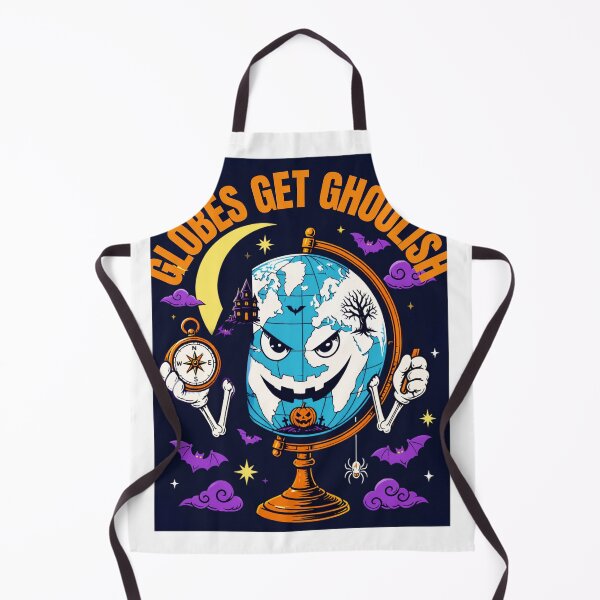 Item preview, Globes Get Ghoulish – Halloween Geography Teacher designed and sold by BachoOffBit.