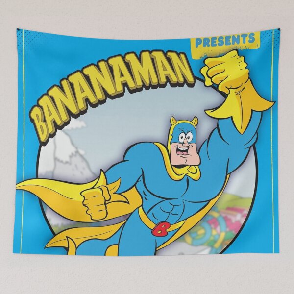 Item preview, Bananaman Comic Book Beano Cover Art Original Custom Vintage Movie Poster designed and sold by Cool Robot Bro..
