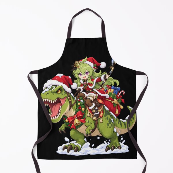 Item preview, Collei Genshin Impact Christmas T Rex Ride Chibi designed and sold by mildaclairmo.