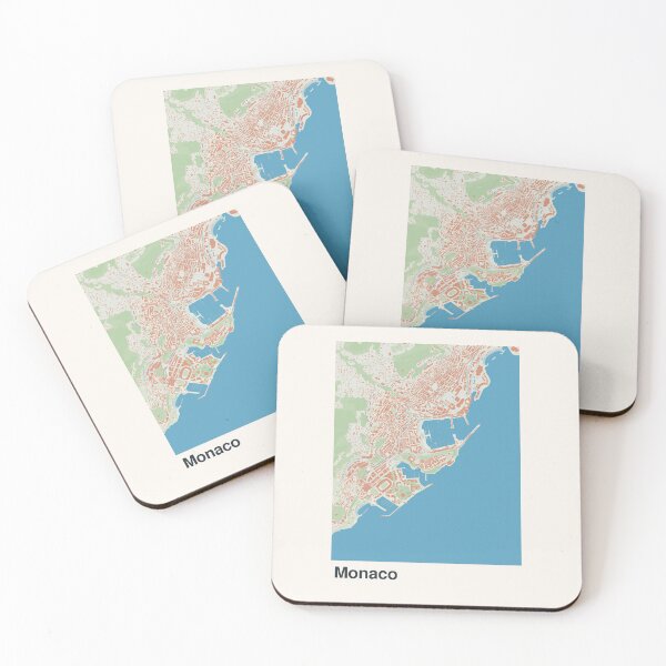 Artikelvorschau, Minimalistische Kartenkunst aus Monaco entworfen und verkauft von MapsNerd.