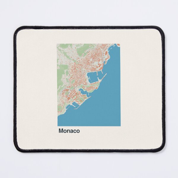 Item preview, Monaco Minimalistic Map Art designed and sold by MapsNerd.