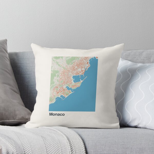 Item preview, Monaco Minimalistic Map Art designed and sold by MapsNerd.