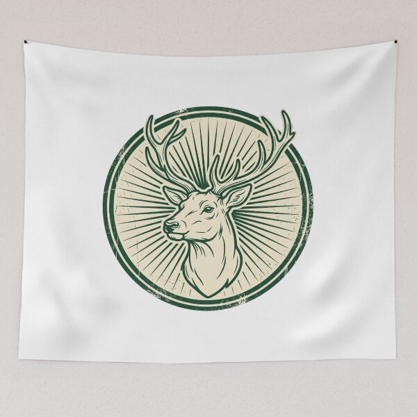 Item preview, Deer Head Badge Vintage Outdoor Design designed and sold by Art Solom.