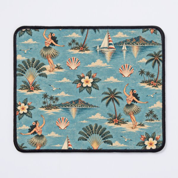 Item preview, Old Retro Hawaii – Vintage Hula & Tropical Island Pattern | +91BIRD designed and sold by Plus91BIRD.