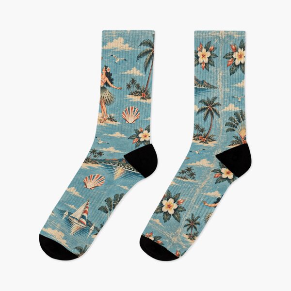 Item preview, Old Retro Hawaii – Vintage Hula & Tropical Island Pattern | +91BIRD designed and sold by Plus91BIRD.