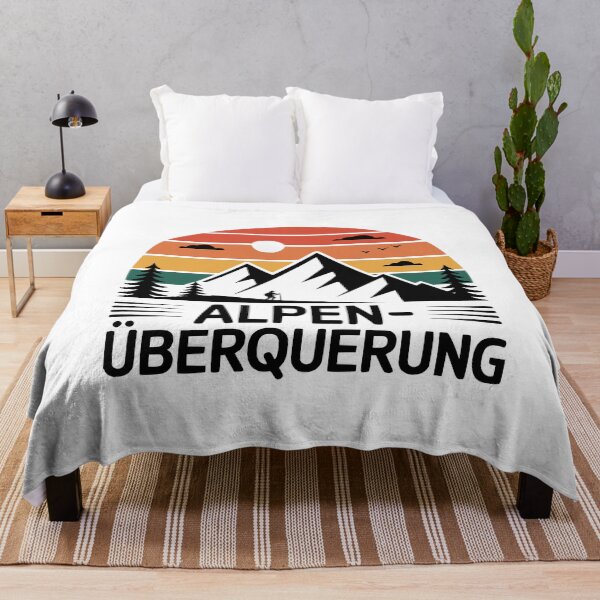 Item preview, Alpine crossing hiking retro mountain motif designed and sold by Loona97.