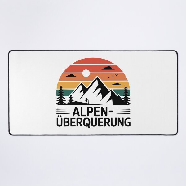 Item preview, Alpine crossing hiking retro mountain motif designed and sold by Loona97.