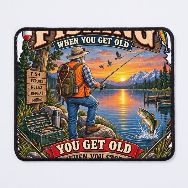 Item preview, Funny Fisherman - You Don't Stop Fishing When Old  designed and sold by Rtcraftani.