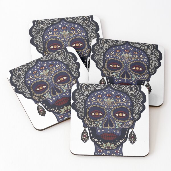 Item preview, Catrina Colorful Sugar Skull Illustration designed and sold by Ojo de Lilith.