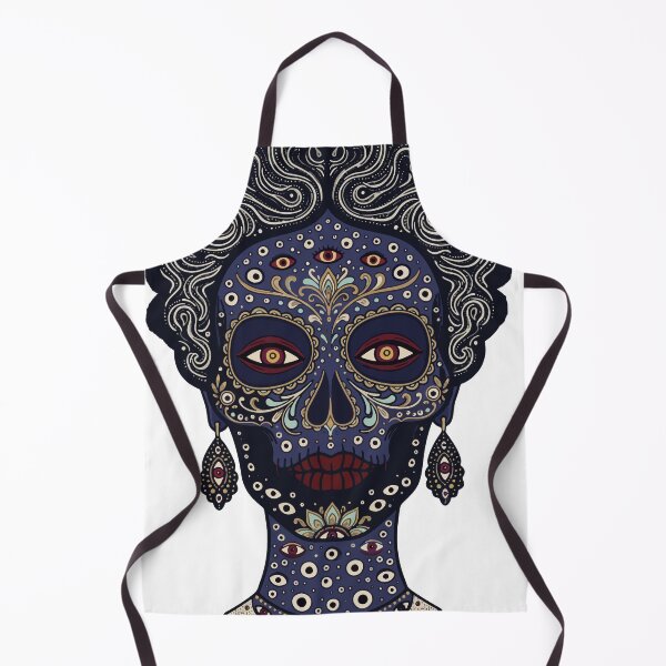 Item preview, Catrina Colorful Sugar Skull Illustration designed and sold by Ojo de Lilith.