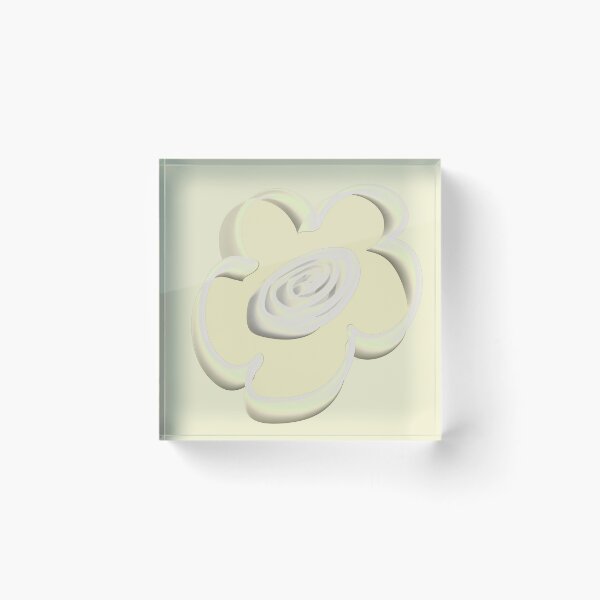 Aperçu de l'œuvre Minimalist Cream 3D Flower Pattern créée et vendue par CaramelCo.