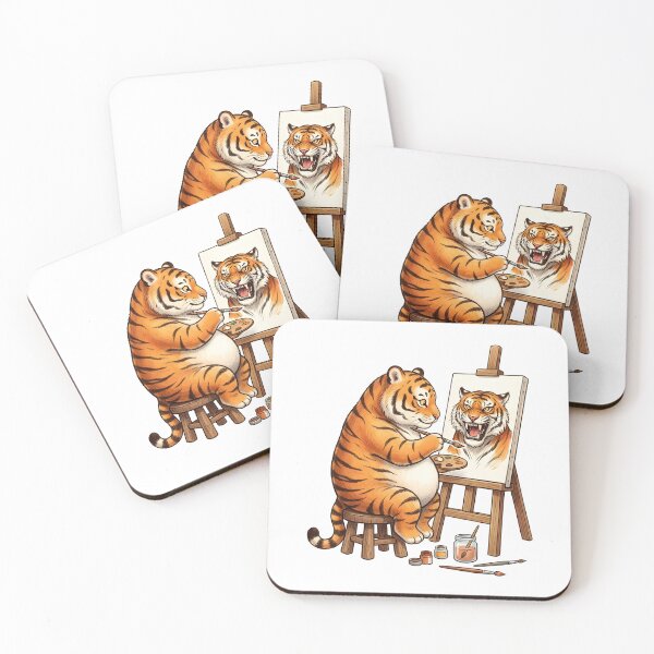 Item preview, The Potbelly Tiger's Self-Portrait designed and sold by Dhenin Studio.