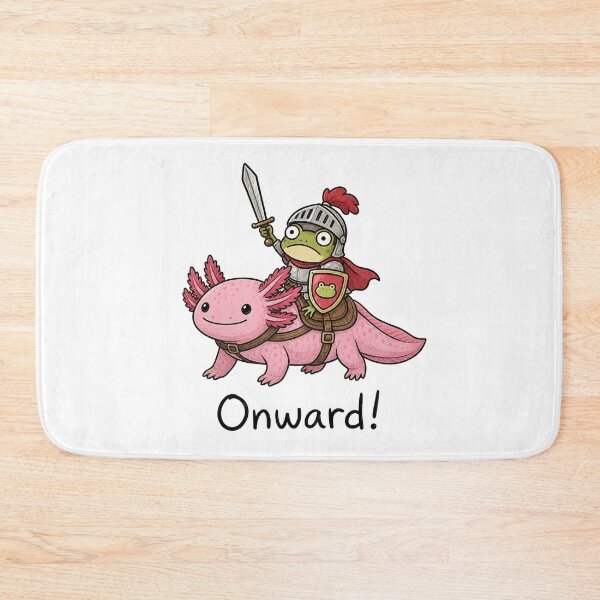 Item preview, Cute Axolotl Frog Knight Onward Medieval Fantasy  designed and sold by dschiffer12.