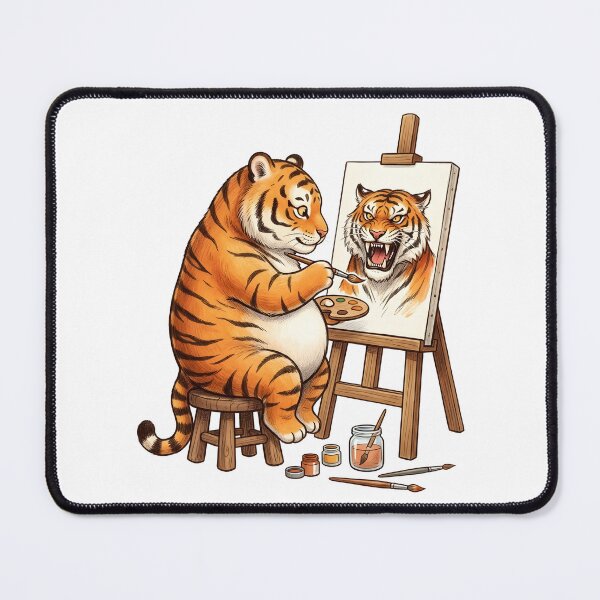 Item preview, The Potbelly Tiger's Self-Portrait designed and sold by Dhenin Studio.