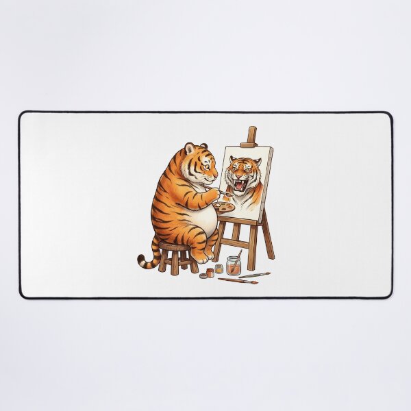 Item preview, The Potbelly Tiger's Self-Portrait designed and sold by Dhenin Studio.