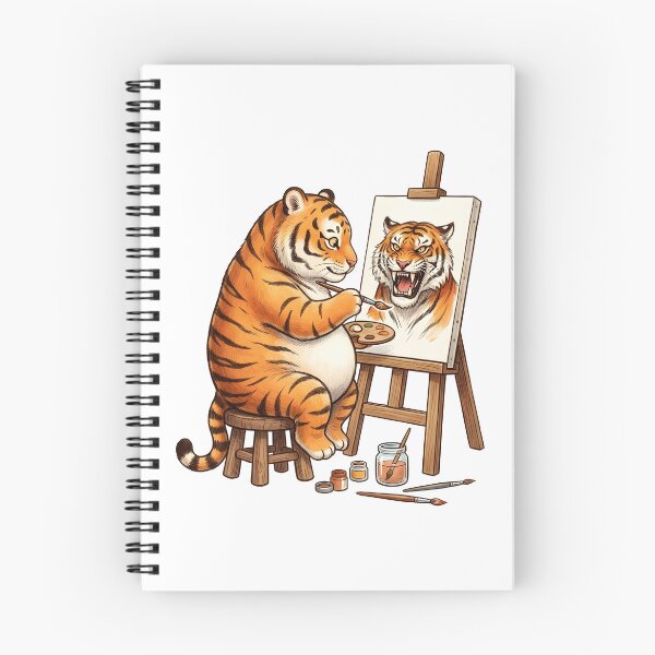 Item preview, The Potbelly Tiger's Self-Portrait designed and sold by Dhenin Studio.