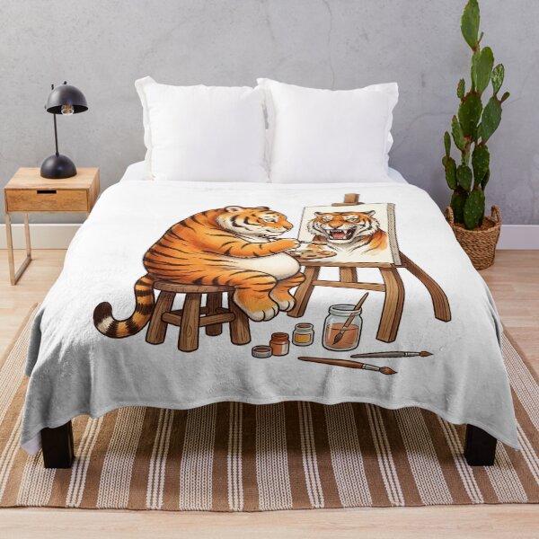 Item preview, The Potbelly Tiger's Self-Portrait designed and sold by Dhenin Studio.