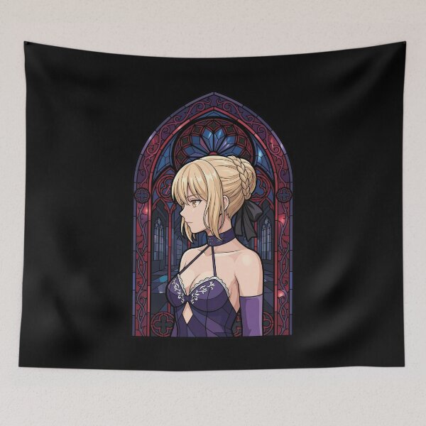Item preview, Saber Alter Fate Stay Night Purple Gothic Stained Glass designed and sold by mildaclairmo.