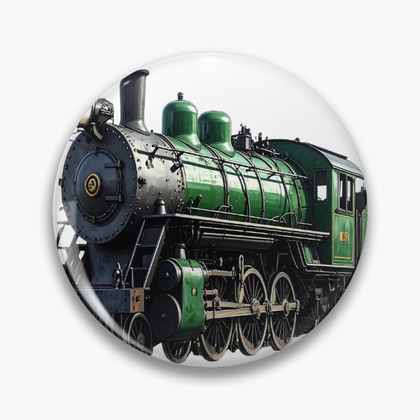Item preview, Classic steam locomotive in green, without tracks designed and sold by LiskoDesign.