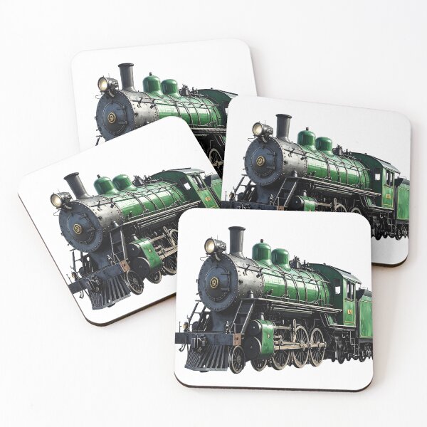 Item preview, Classic steam locomotive in green, without tracks designed and sold by LiskoDesign.