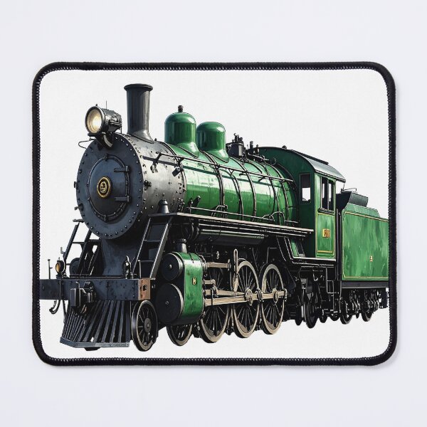 Item preview, Classic steam locomotive in green, without tracks designed and sold by LiskoDesign.