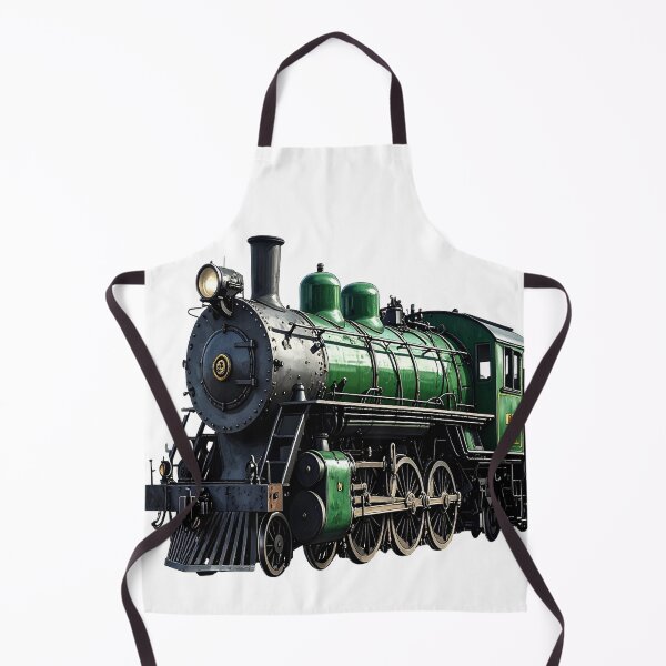 Item preview, Classic steam locomotive in green, without tracks designed and sold by LiskoDesign.