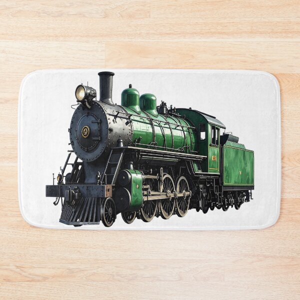 Item preview, Classic steam locomotive in green, without tracks designed and sold by LiskoDesign.
