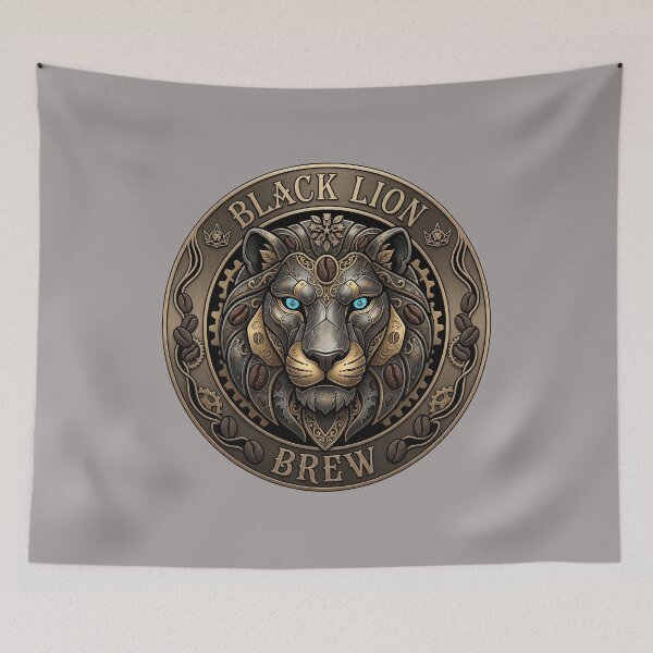 Item preview, Black Lion Brew Badge Mecha Robot Design-84 designed and sold by IsaacKelly2121.