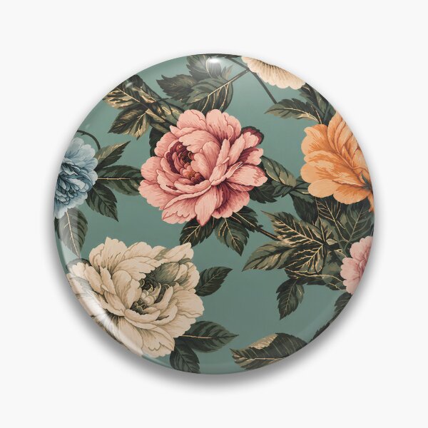 Artikelvorschau, Vintage-Gartenrosen-Blumenmuster entworfen und verkauft von Sandy Beach Decor.
