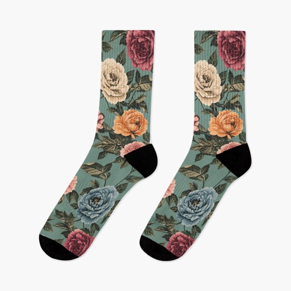 Item preview, Vintage Garden Roses Floral Pattern designed and sold by Sandy Beach Decor.