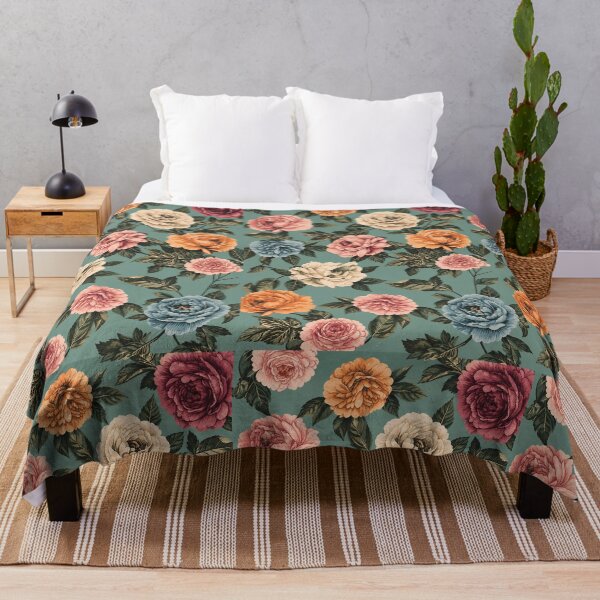 Item preview, Vintage Garden Roses Floral Pattern designed and sold by Sandy Beach Decor.