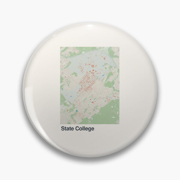 Item preview, State College Minimalistic Map Art designed and sold by MapsNerd.
