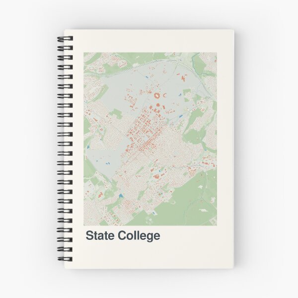Item preview, State College Minimalistic Map Art designed and sold by MapsNerd.