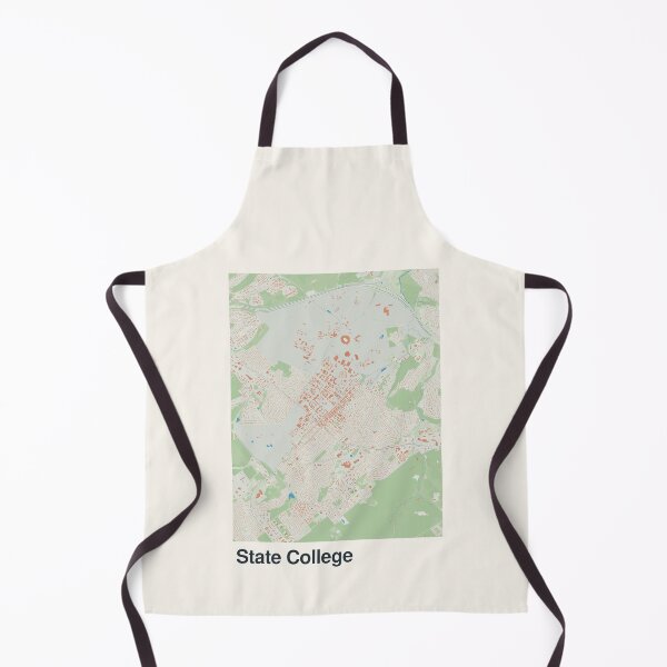 Item preview, State College Minimalistic Map Art designed and sold by MapsNerd.