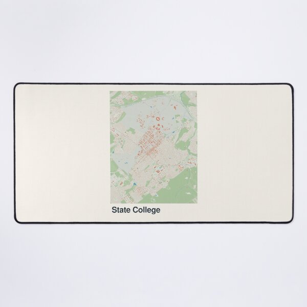Item preview, State College Minimalistic Map Art designed and sold by MapsNerd.