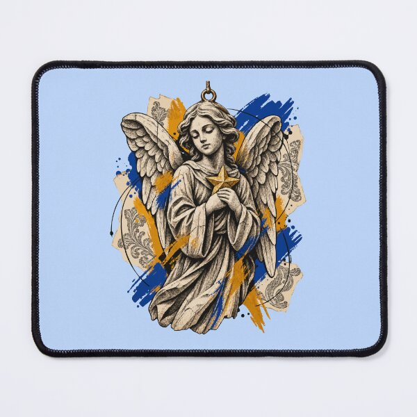 Item preview, The Christmas Angel Protects Wishes With Golden Wings designed and sold by Honu2025.