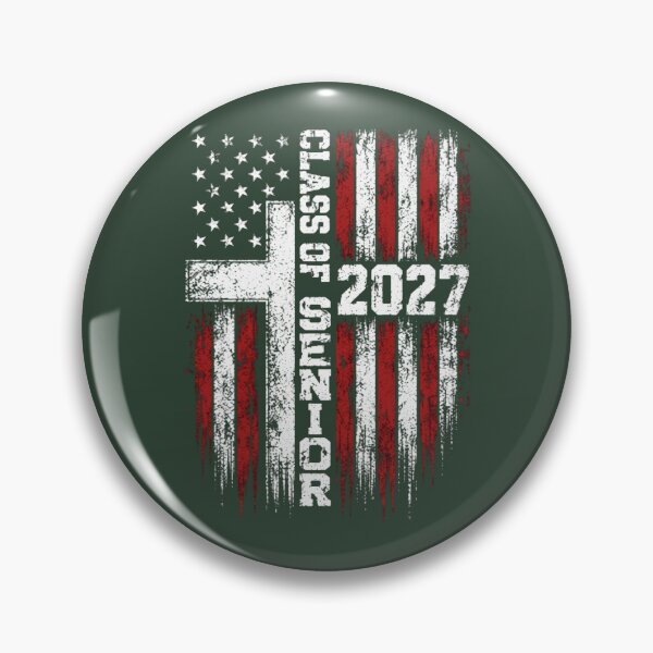 Item preview, Christian Senior Class Of 2027 American Flag Cross Graduation Oversized T-Shirt designed and sold by OfGivingArt.