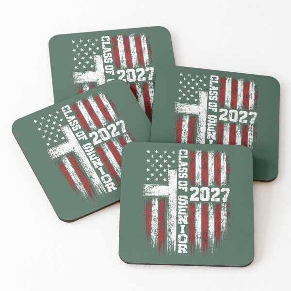 Item preview, Christian Senior Class Of 2027 American Flag Cross Graduation Oversized T-Shirt designed and sold by OfGivingArt.