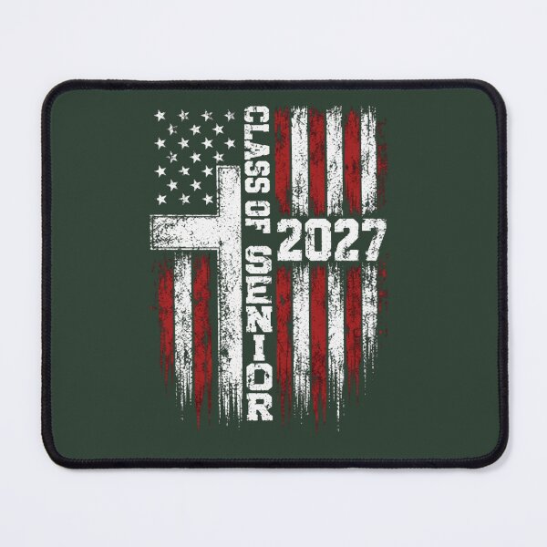 Item preview, Christian Senior Class Of 2027 American Flag Cross Graduation Oversized T-Shirt designed and sold by OfGivingArt.