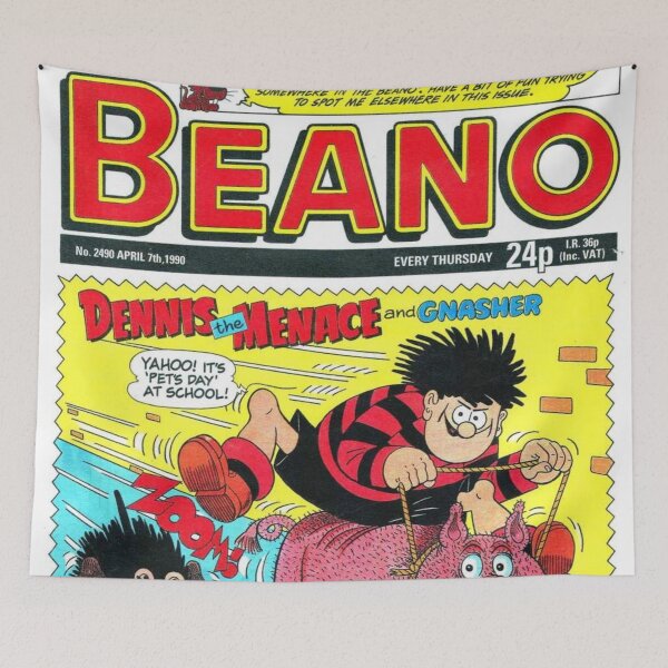 Item preview, Beano Comic Book Beano Cover Art Original Custom Vintage Movie Poster designed and sold by Cool Robot Bro..