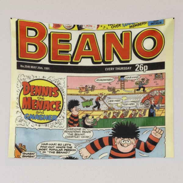 Item preview, Beano Comic Book Beano Cover Art Original Custom Vintage Movie Poster designed and sold by Cool Robot Bro..