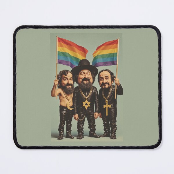 Item preview, Three Faiths, One Pride – Interfaith Rainbow Unity designed and sold by davitabros.