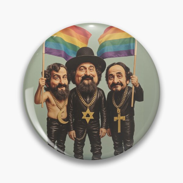 Item preview, Three Faiths, One Pride – Interfaith Rainbow Unity designed and sold by davitabros.