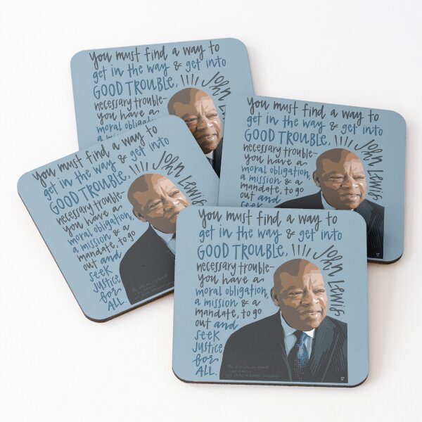 Item preview, John Lewis Good Trouble Portrait designed and sold by emilyvpcreates.