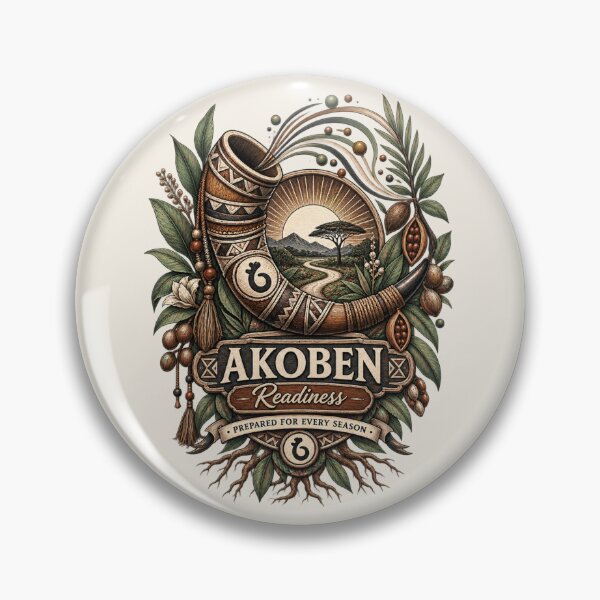 Item preview, Akoben – Symbol of Readiness | Adinkra Wisdom Collection designed and sold by 'VARI'.