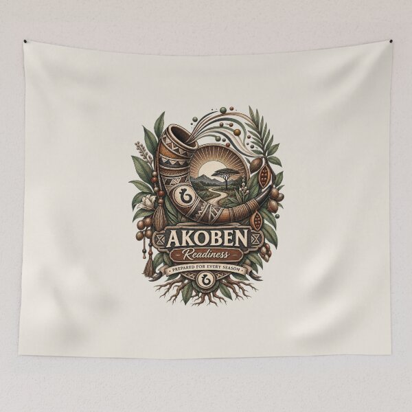 Item preview, Akoben – Symbol of Readiness | Adinkra Wisdom Collection designed and sold by 'VARI'.